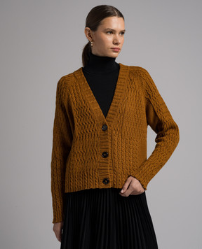CO Brown cardigan with textured pattern 7966PCY