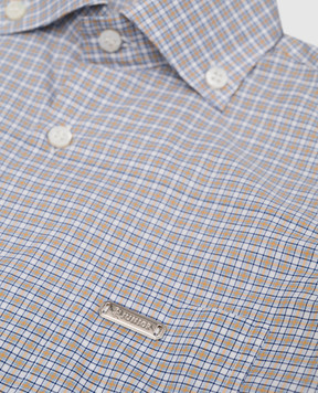 Stefano Ricci Children's gray checked shirt YC003559LJ1775