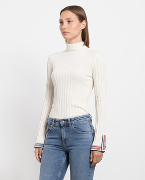 Etro White ribbed wool polo shirt D115499242
