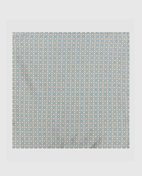 Stefano Ricci Children's silk set of a tie and a scarf in a geometric pattern YDH35025