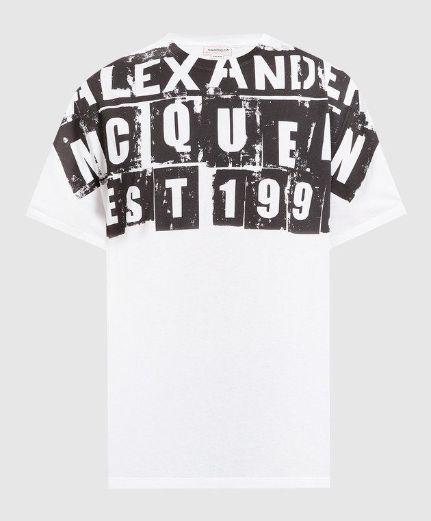 Alexander McQueen ALEXANER McQueen EST 1992 WeiBes T Shirt 727268QUZ10 online kaufen bei Symbol