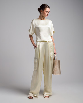 Yves Salomon Yellow pants 24EYP005XXSAVI