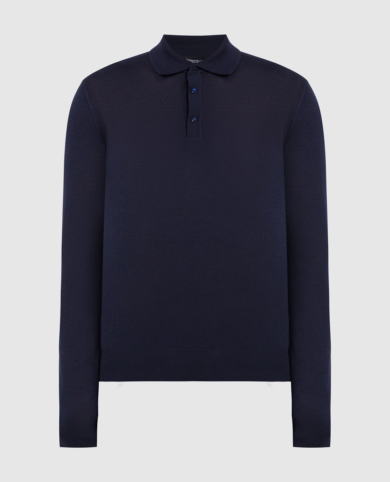 

Blue cashmere and silk polo shirt Stefano Ricci