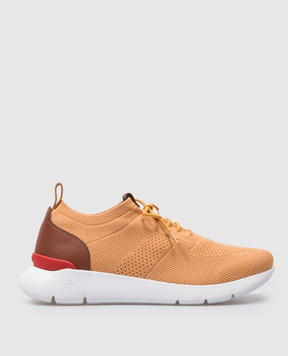 ISAIA Yellow combination sneakers with logo SNKMG3KNT01
