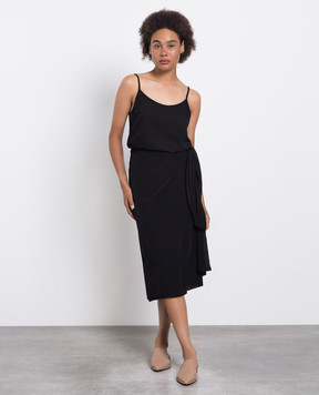 Theory Black midi skirt for smell N0506301