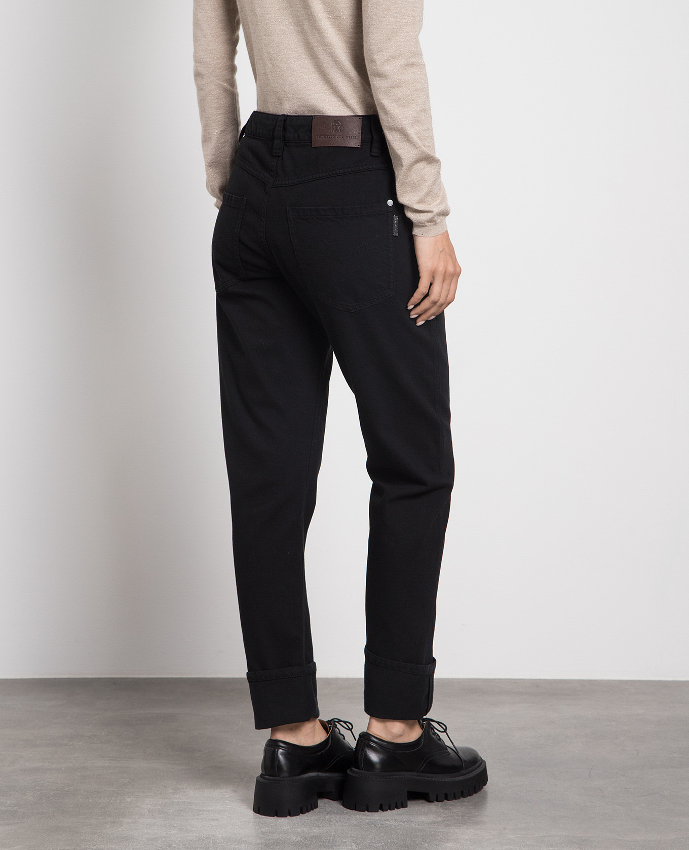 

Black jeans with monil chain Brunello Cucinelli
