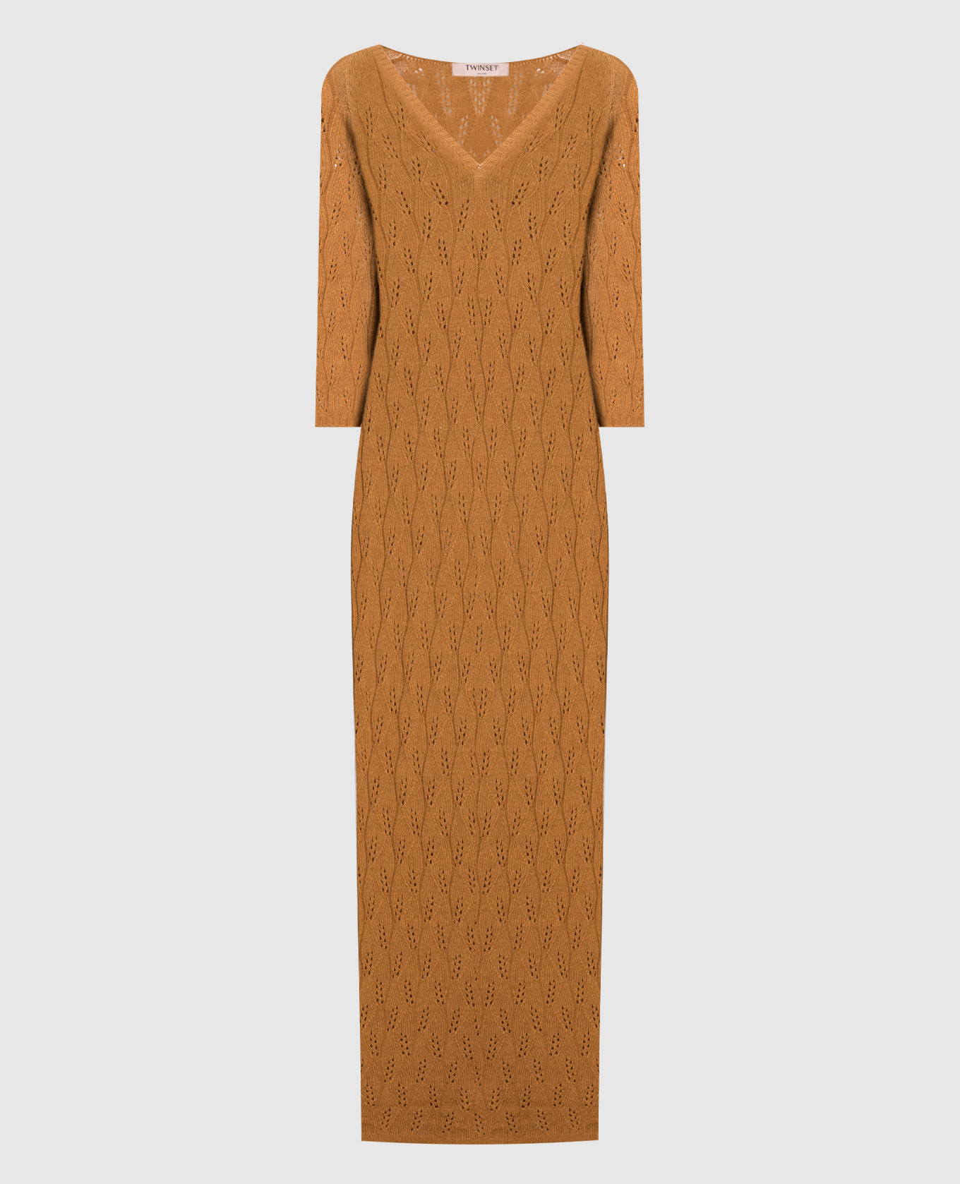 

Brown dress with a textured pattern Twinset