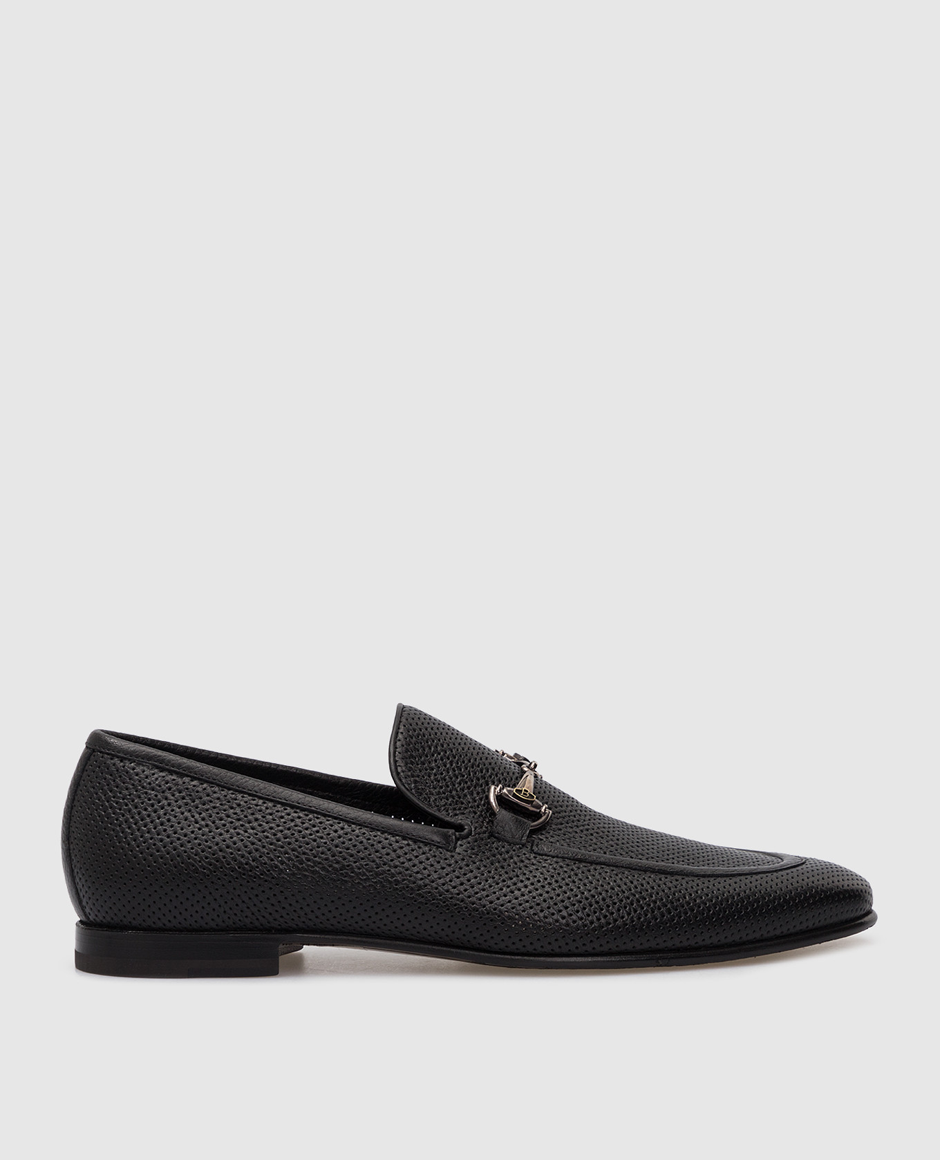 

Perforated leather loafers Barrett, Black