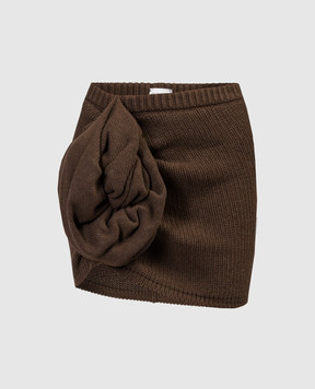 Magda Butrym Brown cashmere skirt KNITWEAR10SKIRT217923
