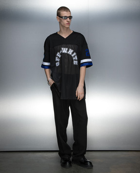 Off-White Black Football Ow T-Shirt OMAA169S24JER001