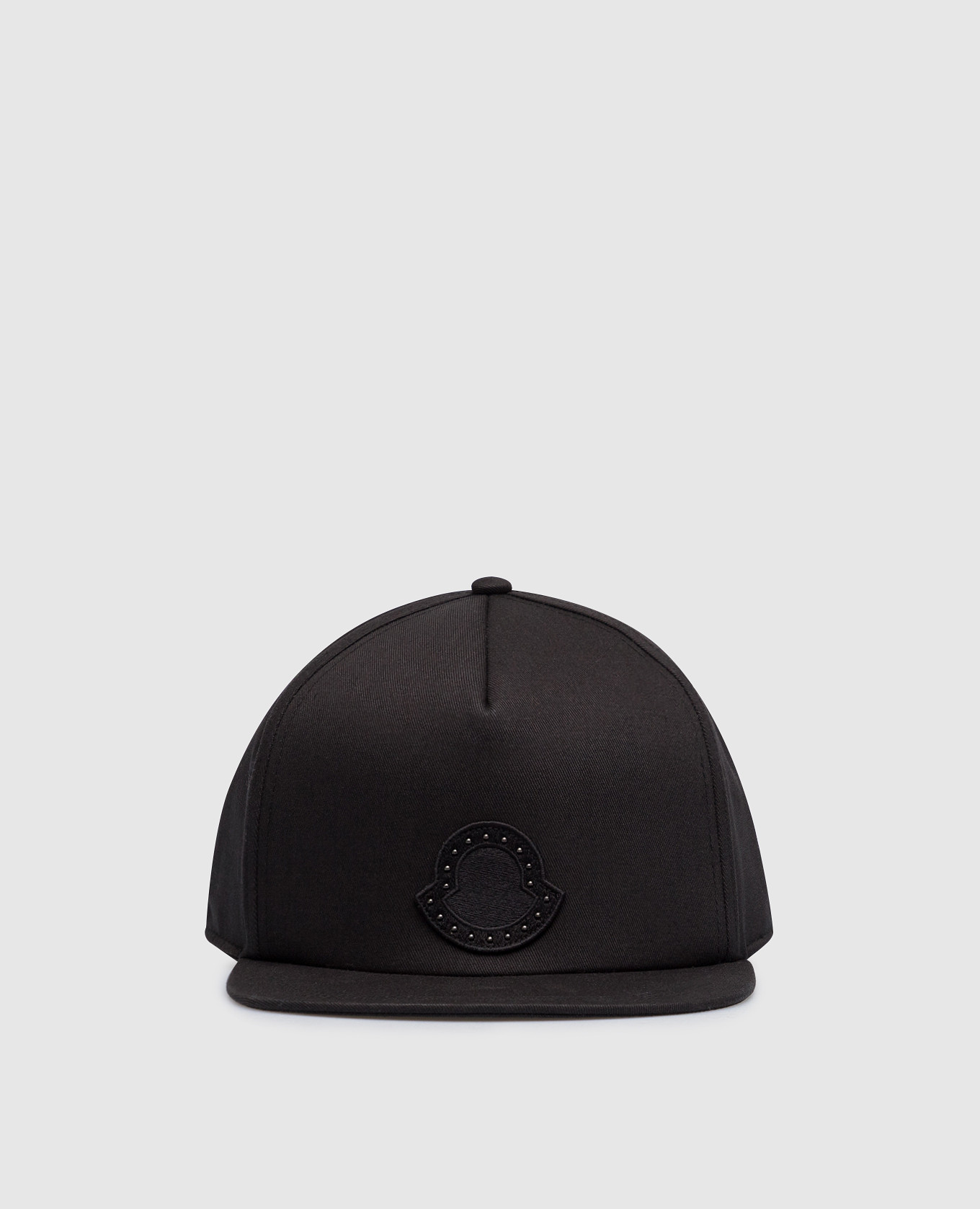 

Black cap with logo patch Moncler, Черный