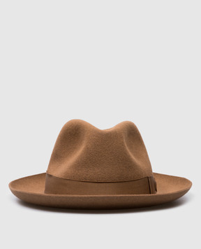 Borsalino Alessandria brown wool hat 390054