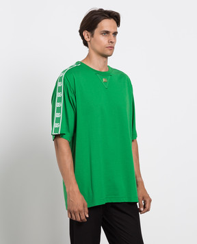 Dolce&Gabbana Green T-shirt with DG logo print G8OK4ZG7C7V