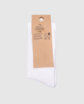 A.P.C White Sky socks with logo pattern COFCGH21038
