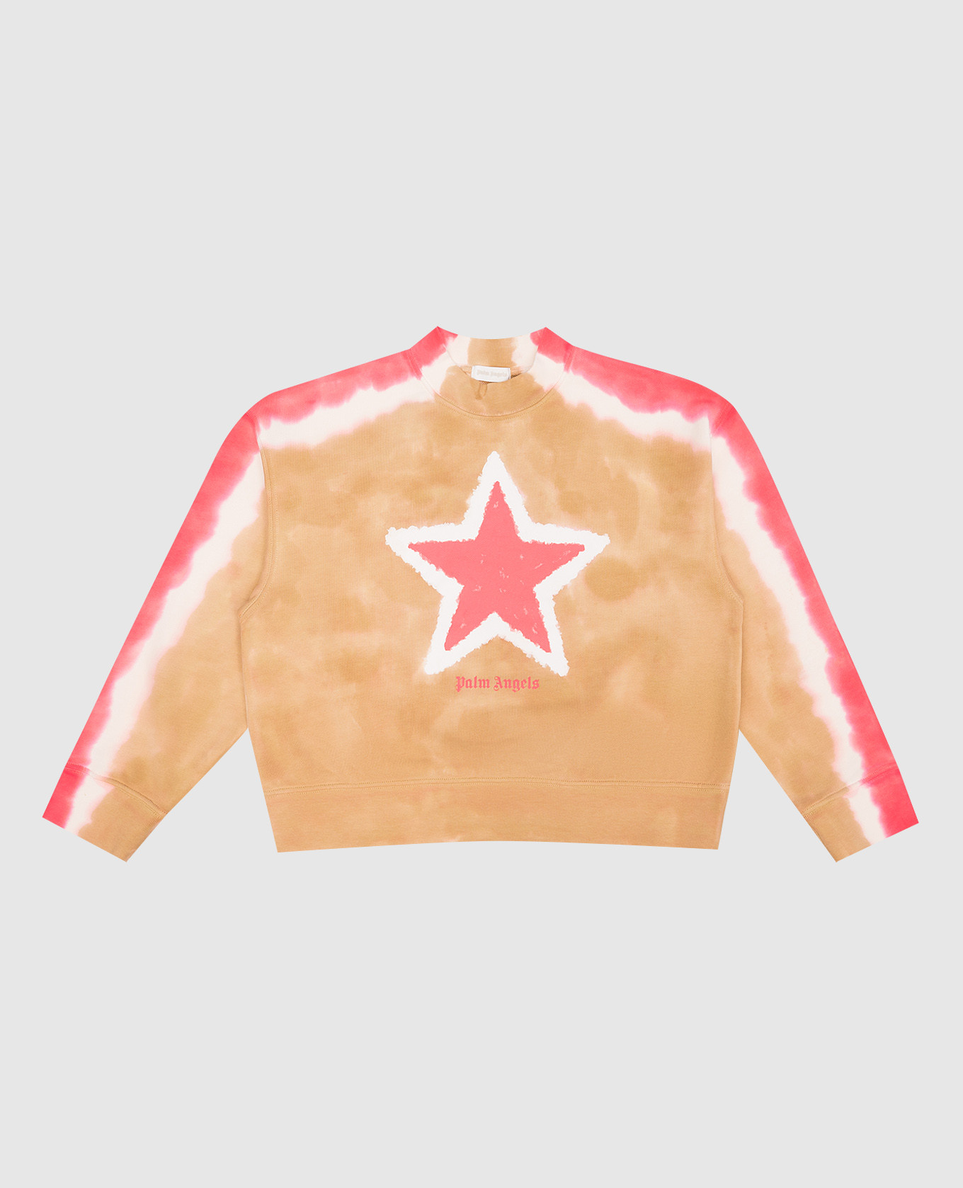 

Children's brown sweatshirt with a tie-dye effect Palm Angels