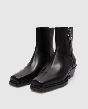 Dondup Black leather boots WS282PL0457DXXX