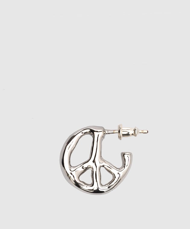 AMBUSH - Silver single earring with peace sign BMOD025S23BRA001 - buy with  Netherlands delivery at Symbol