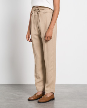 Brunello Cucinelli Beige Carrot Pants MH126P7916