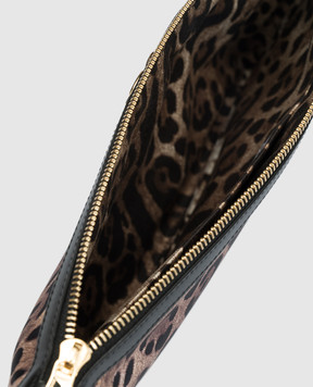 Dolce&Gabbana DG logo animal print clutch, slippers and sleep mask set TCK003TCAAO