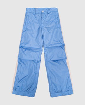 Palm Angels Children's blue pants with stripes PBKF001F23FAB001