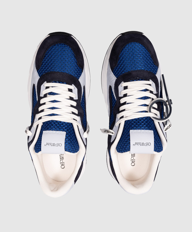 Off-White - Blue combo Kick Off sneakers with logo