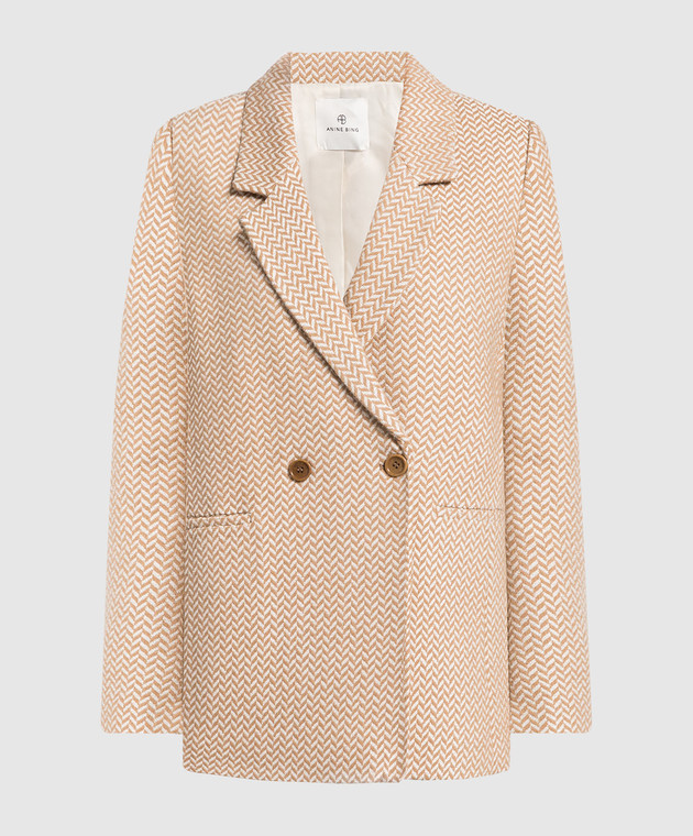 Red Double Breasted Wool Coat 3975