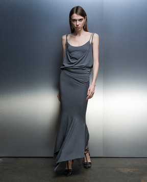 The Attico Gray midi dress 246WCM121V082