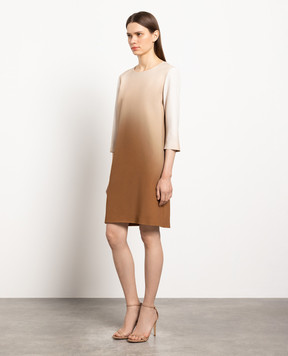 Ermanno Scervino A brown dress with a degraded effect D422Q388BZI