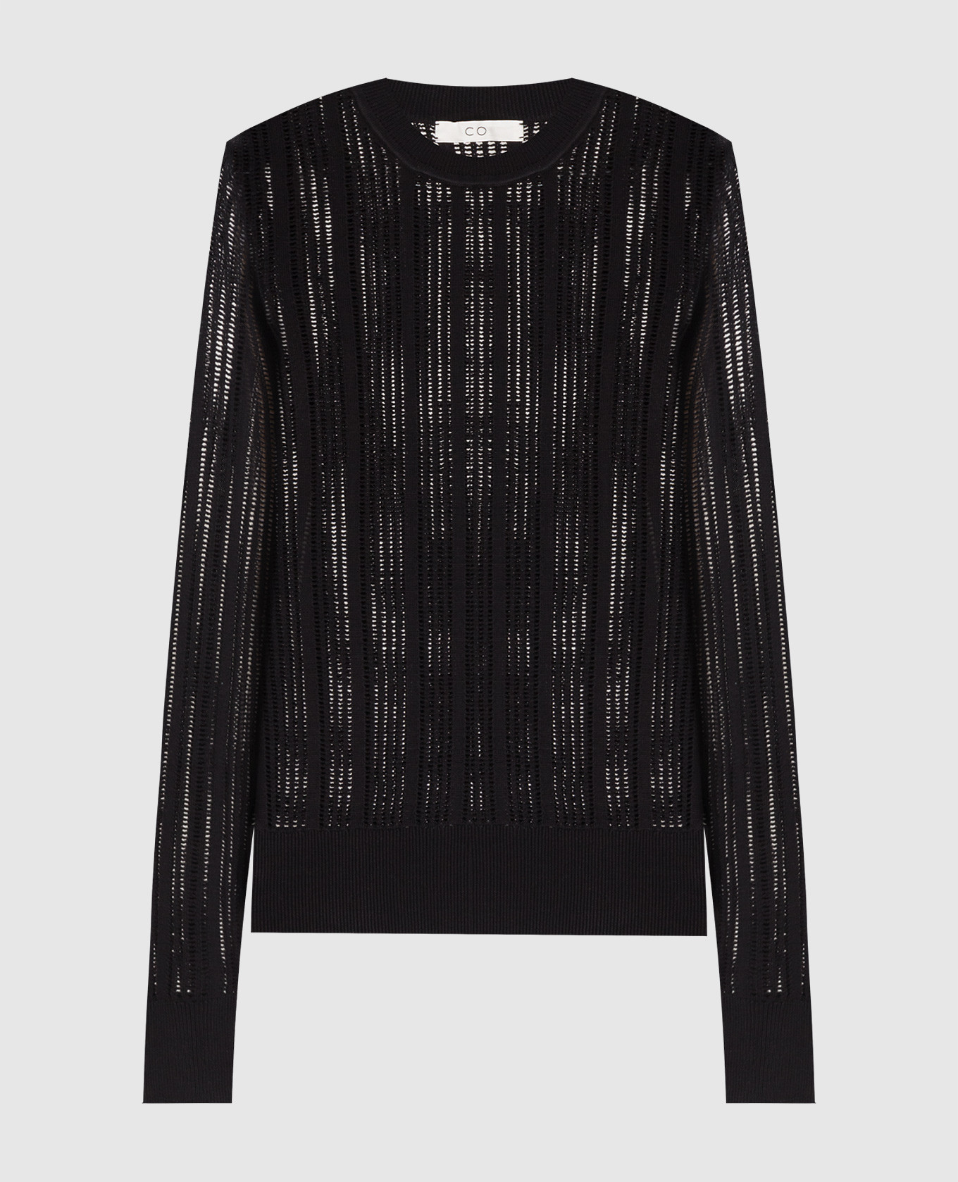 

Black openwork jumper made of silk CO