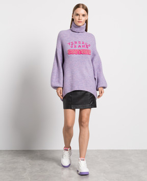 Versace Jeans Couture Purple t-shirt with logo 75HAFM08CM26N