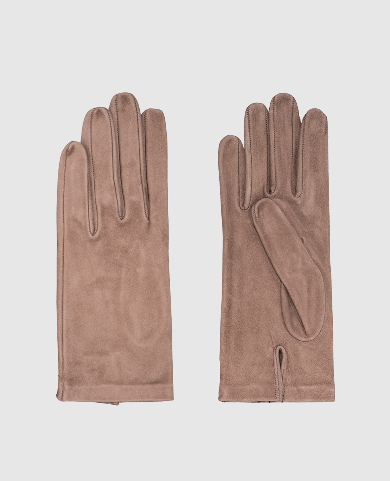 

Brown suede gloves Sermoneta Gloves, Коричневый