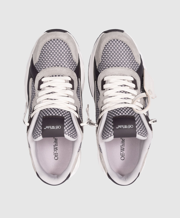 スニーカー Off-White OMIA289S24LEA001 KICK OFF Sneakers Off-White - Kick Off logo combo sneakers in gray