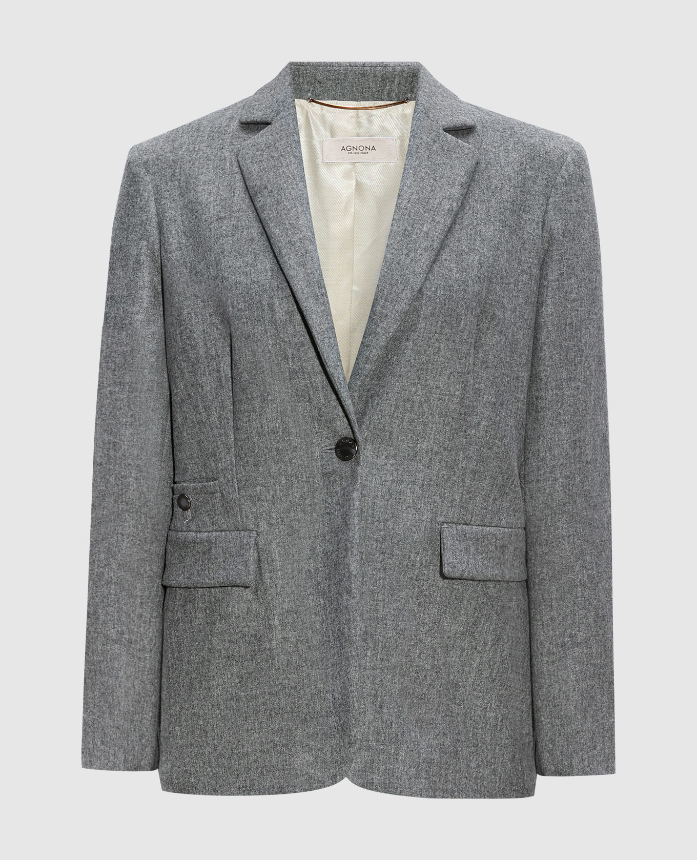 Gray wool and cashmere jacket agnona