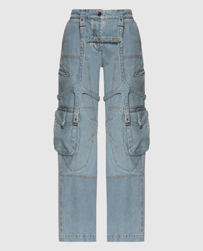Off-White Blue logo cargo jeans OWYB017F23DEN001