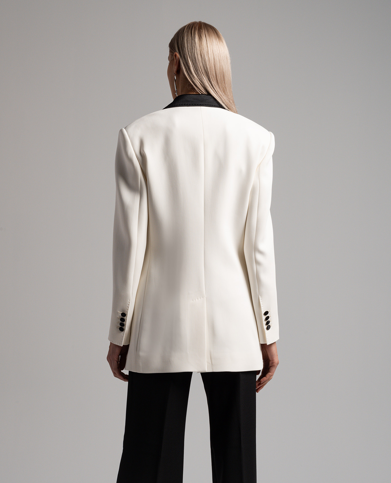 White double-breasted jacket with contrasting details Dolce&Gabbana 4