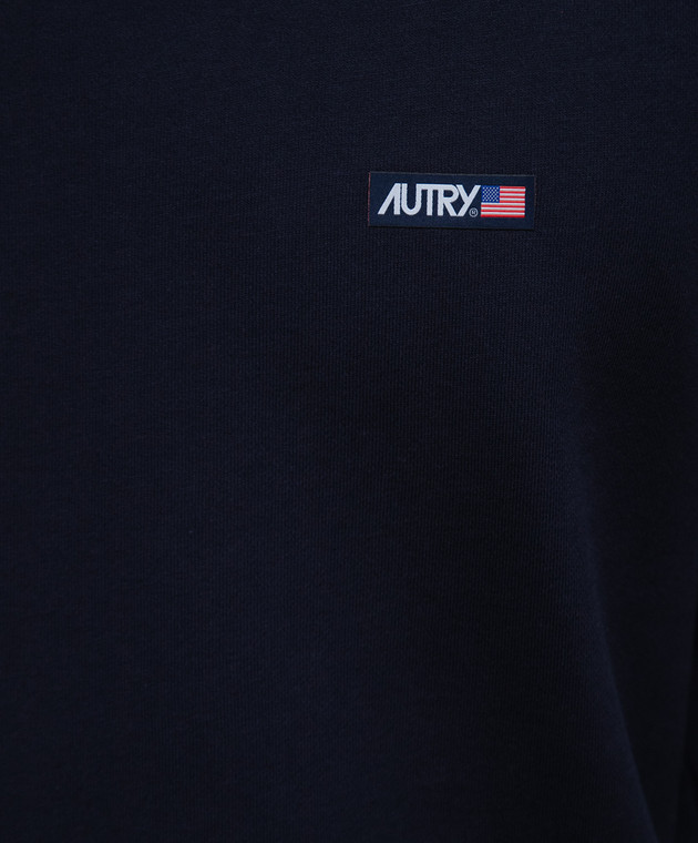 Autry Blue Cotton Sweatshirt