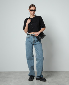 Lou Lou Studio Blue SAMUR jeans with logo patch SAMUR