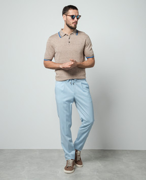 Enrico Mandelli Blue pants made of wool GYM02B4531