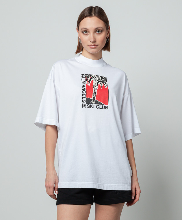 Palm Angels - Palm Ski Club white t-shirt with logo print