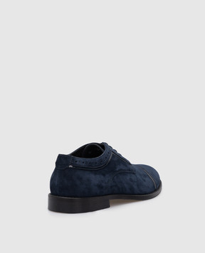 Stefano Ricci Kids Navy Suede Derbies YRU51CG825SDVTV
