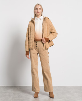 Twinset Beige cargo jeans with embroidery 232AP2381