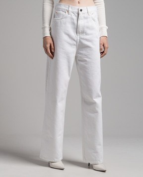 WARDROBE.NYC White jeans with logo W2048PC
