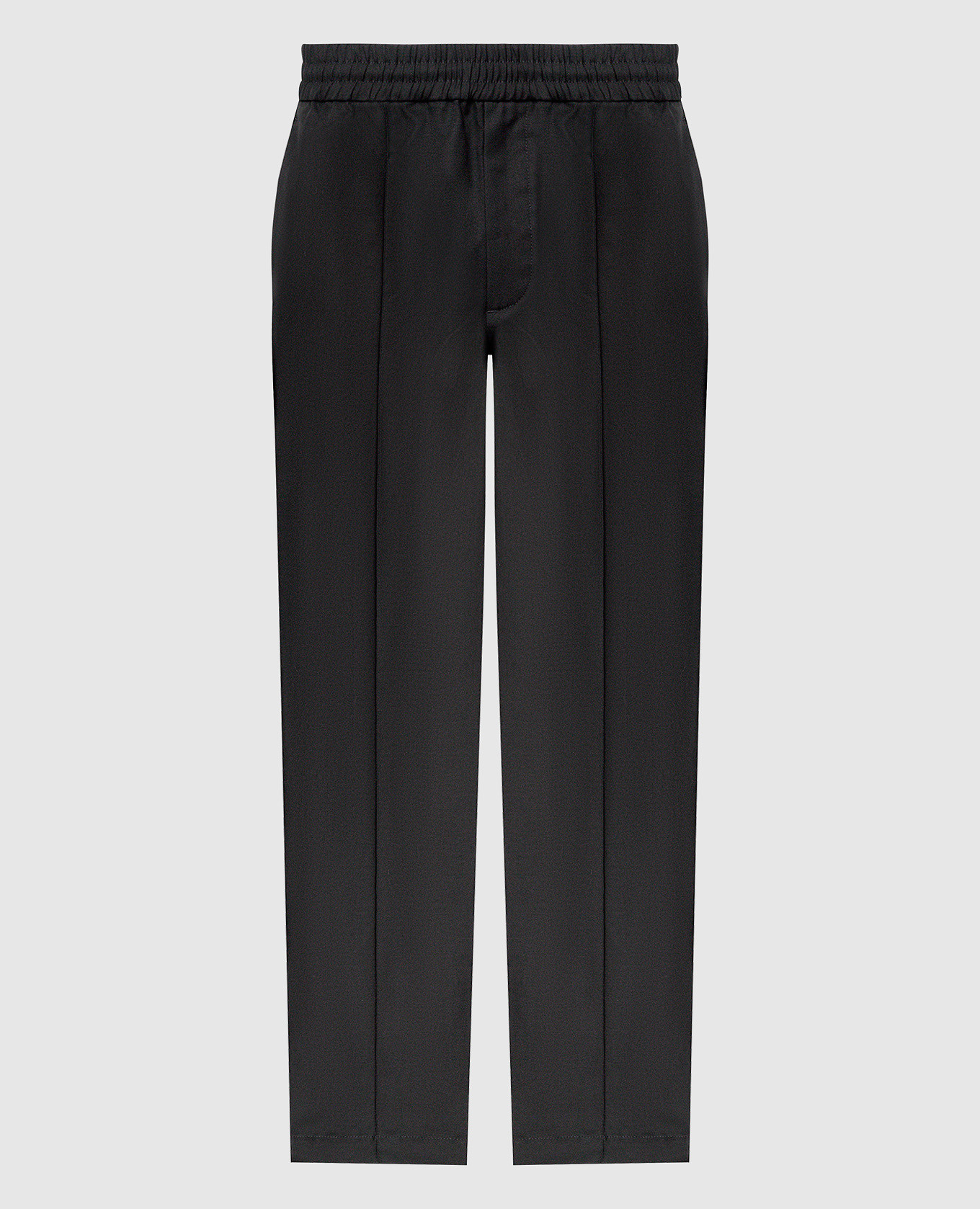 

Black pants with metallic logo Valentino