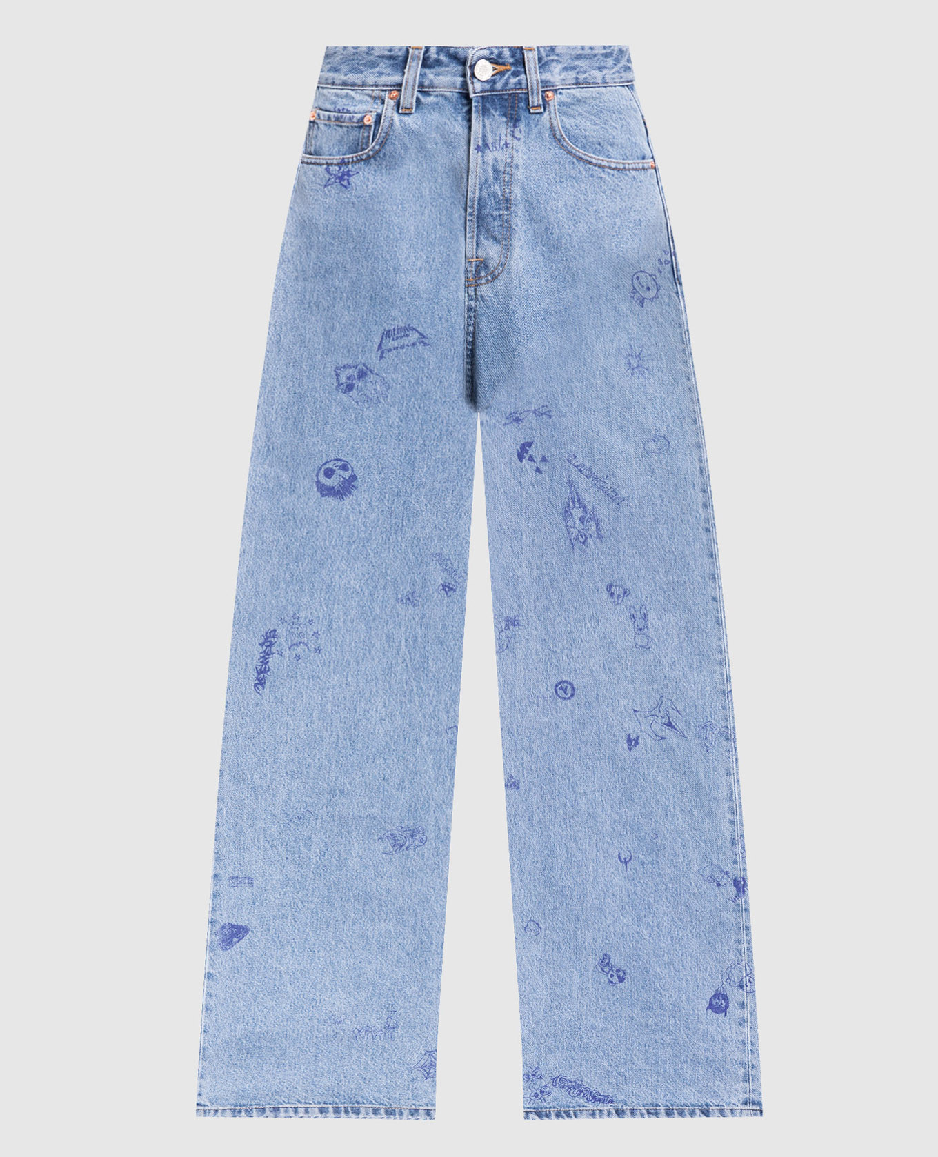 

Blue jeans in a print Vetements, Light blue