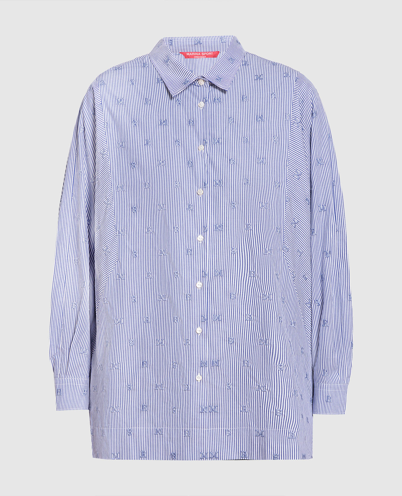 

Blue striped shirt Marina Sport by Marina Rinaldi, Синий