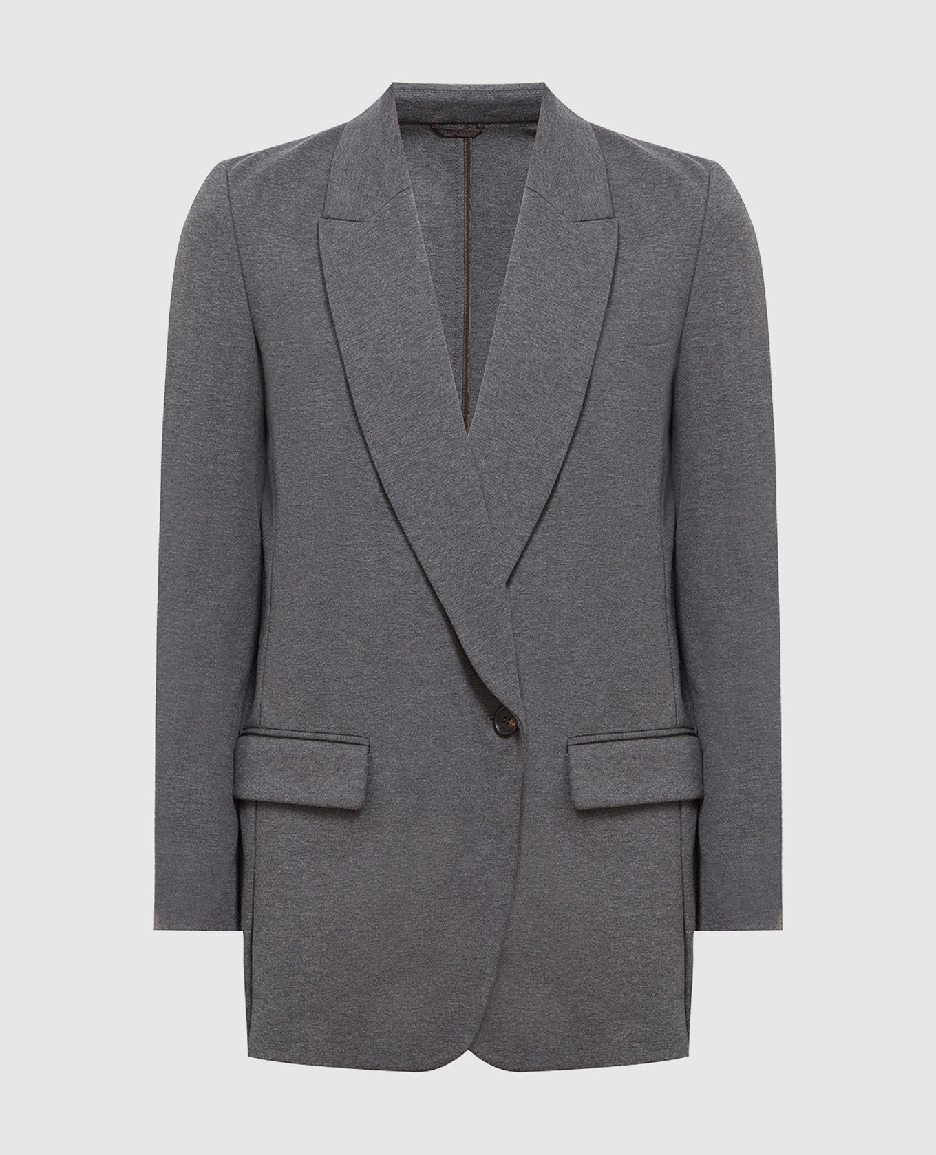 Brunello Cucinelli Charcoal jacket with eco-brass