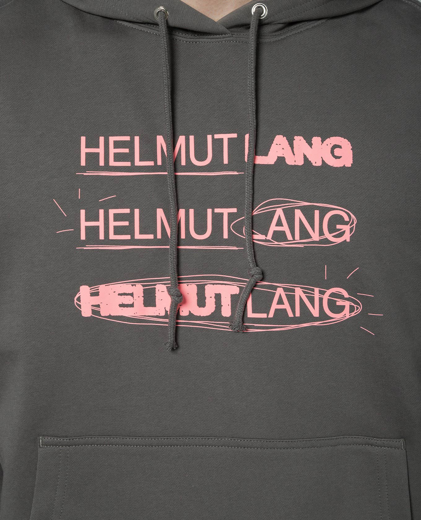 

Gray hoodie with SPACE logo print Helmut Lang, Grey