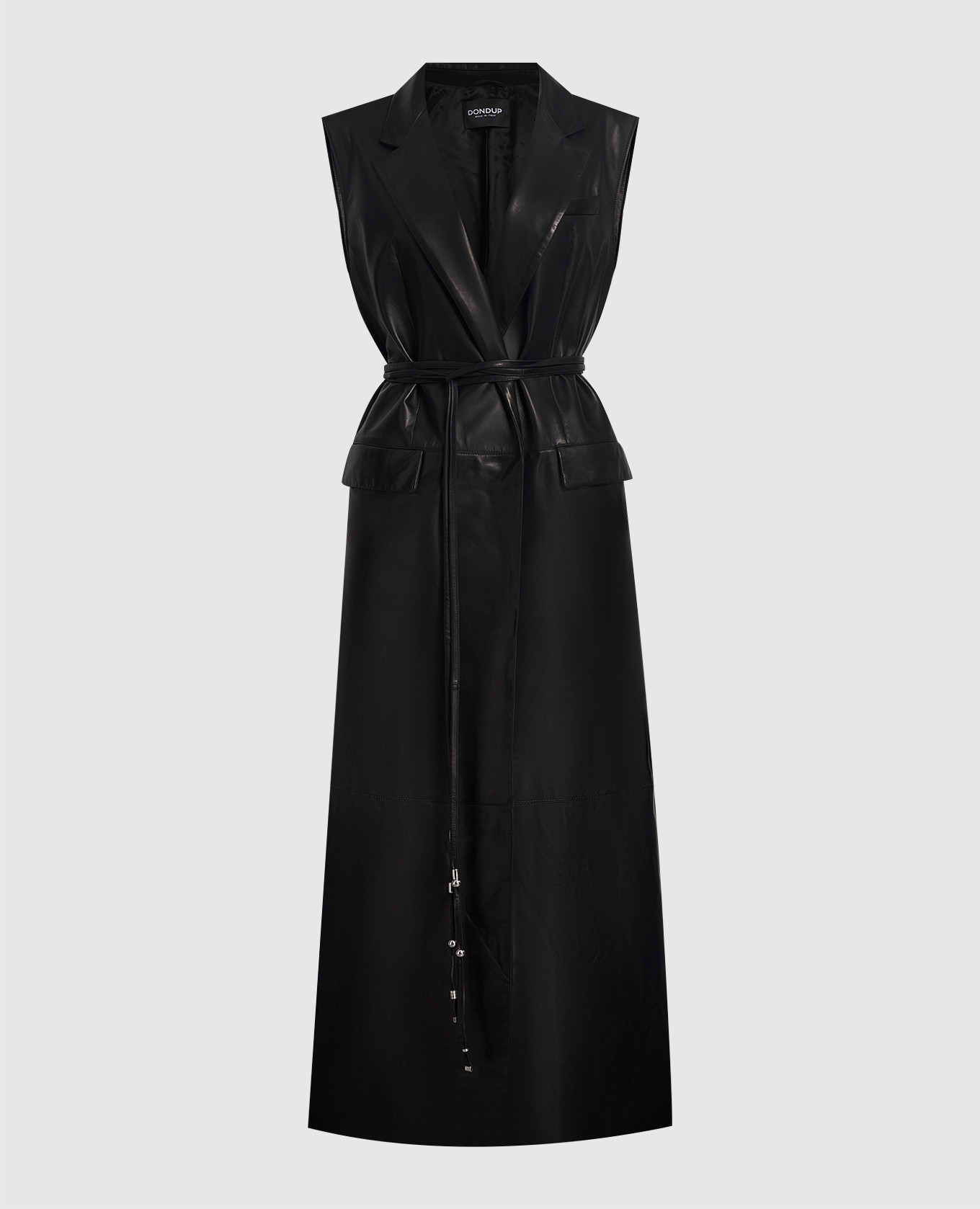 

Black leather vest Dondup, Черный