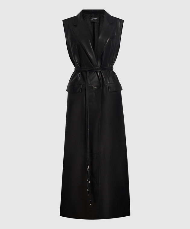 Dondup - Black leather vest DA338PL0402DXXXW - shop with Portugal delivery at Symbol Dondup - Black leather vest DA338PL0402DXXXW - shop with Portugal delivery at Symbol