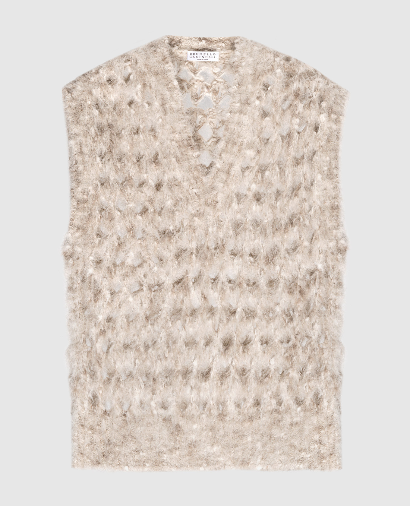 

Beige openwork vest Brunello Cucinelli